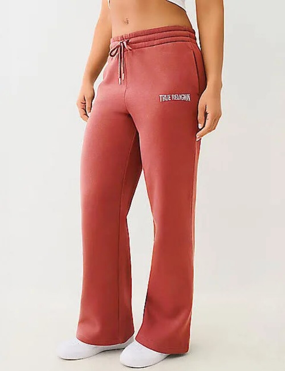 True Religion Crystal Logo Straight Leg Sweatpants Pink small
